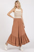 Mittoshop Lace Ruffle Asymmetric Hem Wide Leg Pants - Roaming Gypsy Boutique