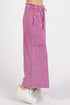 Mittoshop Mineral Wash Seam French Terry Wide Leg Pants - Roaming Gypsy Boutique