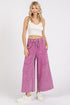 Mittoshop Mineral Wash Seam French Terry Wide Leg Pants - Roaming Gypsy Boutique