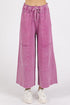 Mittoshop Mineral Wash Seam French Terry Wide Leg Pants - Roaming Gypsy Boutique