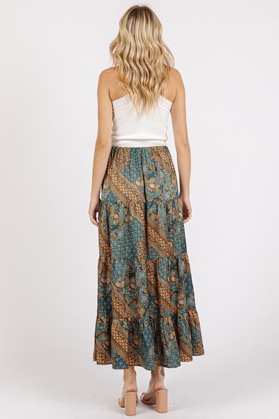 Mittoshop Paisley Patchwork Print Satin Maxi Skirt - Roaming Gypsy Boutique