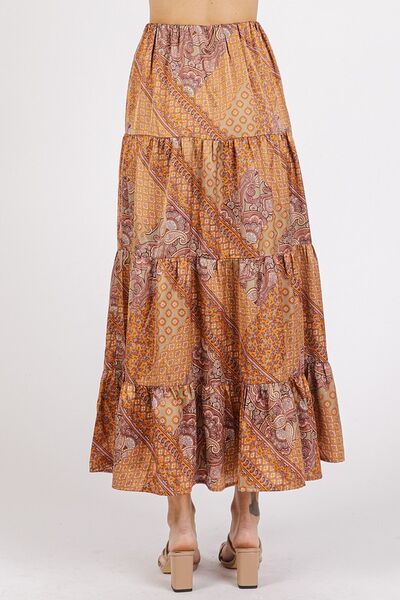 Mittoshop Paisley Patchwork Print Satin Maxi Skirt - Roaming Gypsy Boutique