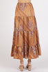 Mittoshop Paisley Patchwork Print Satin Maxi Skirt - Roaming Gypsy Boutique