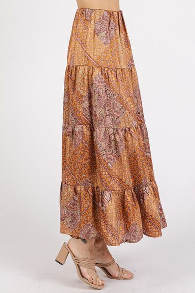 Mittoshop Paisley Patchwork Print Satin Maxi Skirt - Roaming Gypsy Boutique