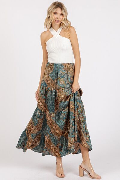 Mittoshop Paisley Patchwork Print Satin Maxi Skirt - Roaming Gypsy Boutique