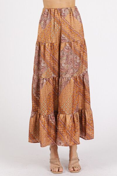 Mittoshop Paisley Patchwork Print Satin Maxi Skirt - Roaming Gypsy Boutique