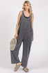 Mittoshop Scoop Neck Wide Leg Overalls - Roaming Gypsy Boutique
