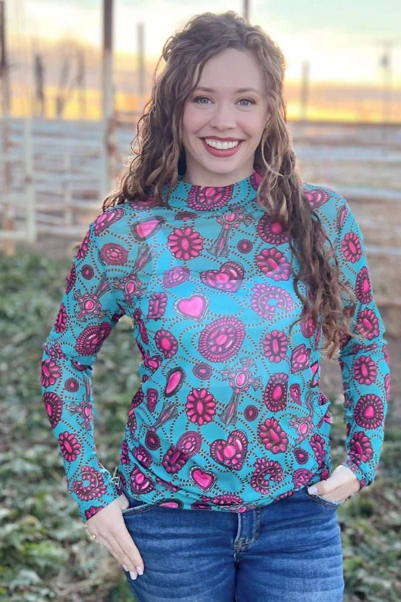 Navajo City Mesh Top - Roaming Gypsy Boutique
