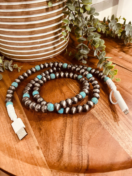 Navajo Pearl Phone Charger - Roaming Gypsy Boutique