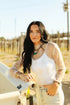 NFR Floral Lace Mesh Top - Roaming Gypsy Boutique