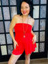 Oasis Vibes Strapless Romper - Roaming Gypsy Boutique
