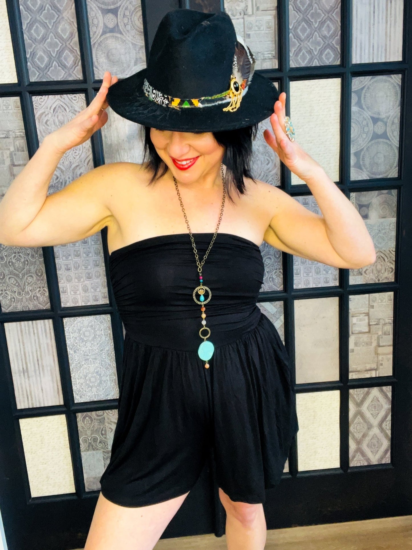 Oasis Vibes Strapless Romper - Roaming Gypsy Boutique