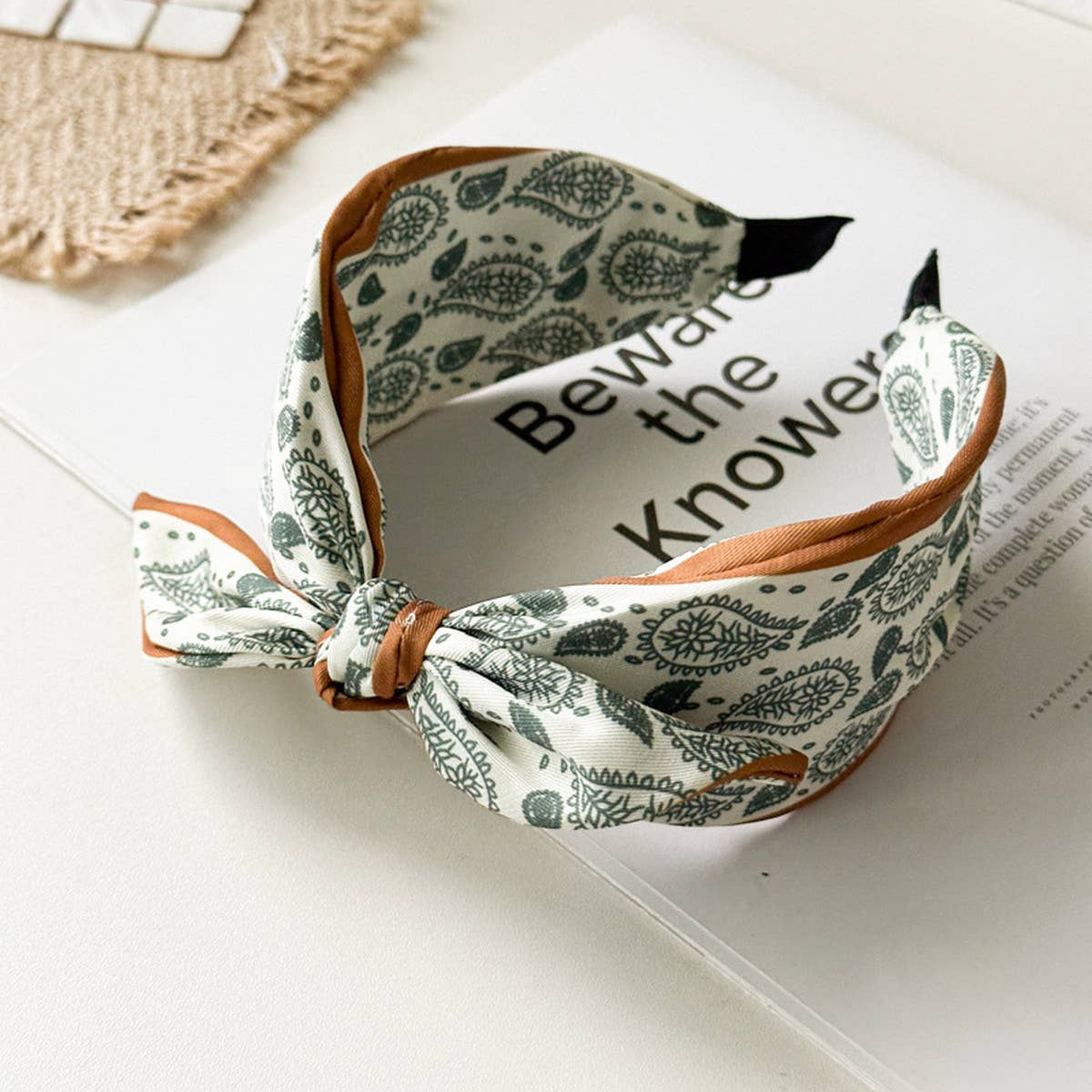 Paisley Boho Green Headband - Roaming Gypsy Boutique