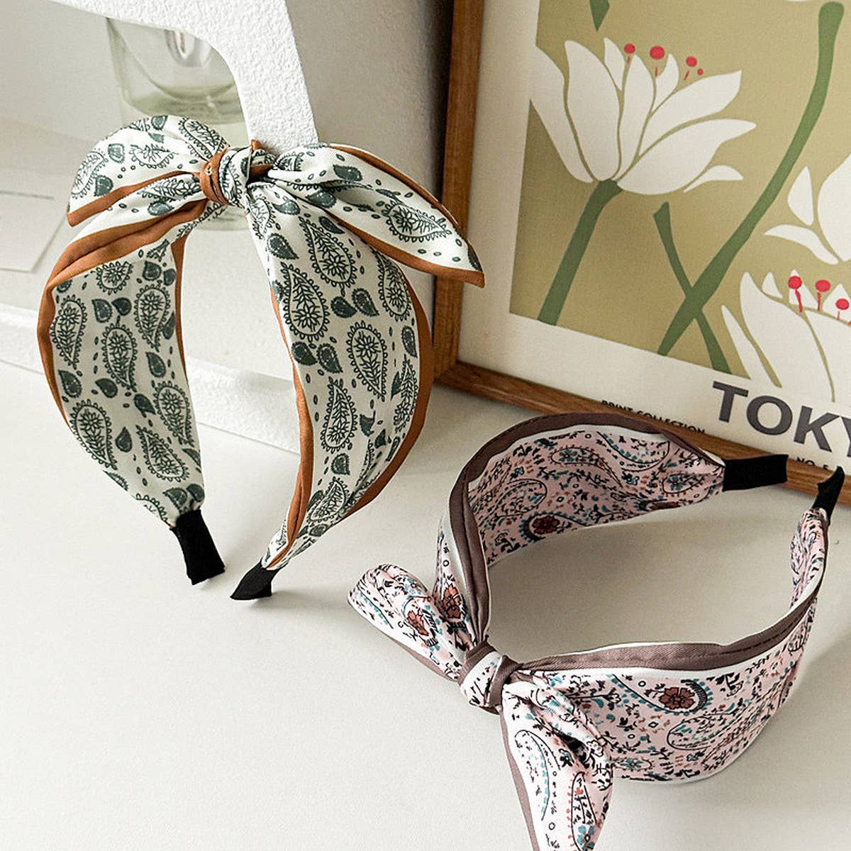 Paisley Boho Green Headband - Roaming Gypsy Boutique