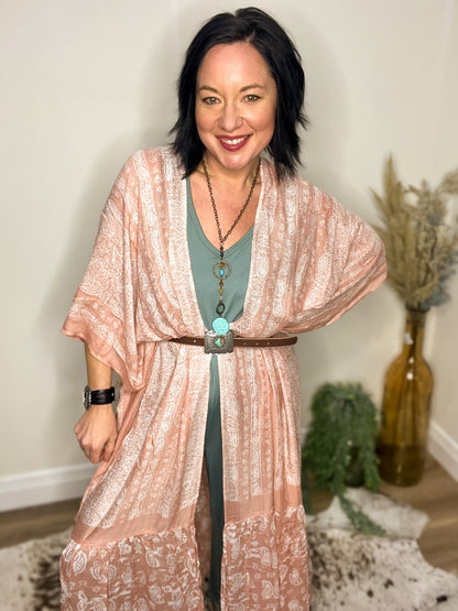 Paisley Perfection Free Flow Kimono - Boho - Roaming Gypsy Boutique