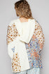 POL Crochet Patch Lace Detail Button Detail Floral Hooded Top - Roaming Gypsy Boutique