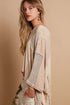 POL High - Low Contrast V - Neck Top - Roaming Gypsy Boutique