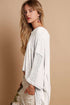 POL High - Low Contrast V - Neck Top - Roaming Gypsy Boutique