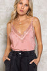 POL Spaghetti Strap Lace Trim Cami - Roaming Gypsy Boutique