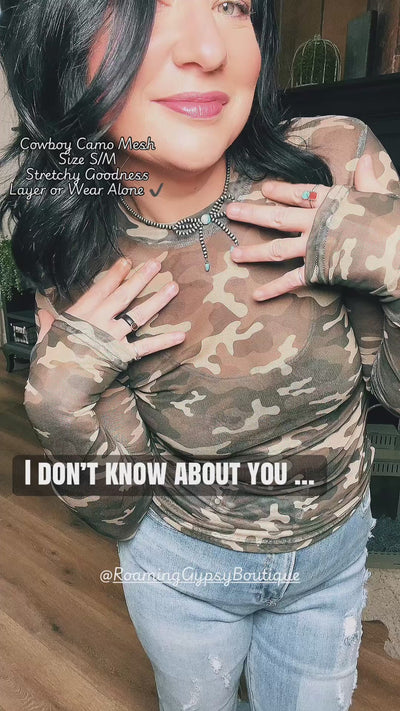 Camo Mesh Shirt | Camouflage Shirt | Women's Camo Stretch Shirt 