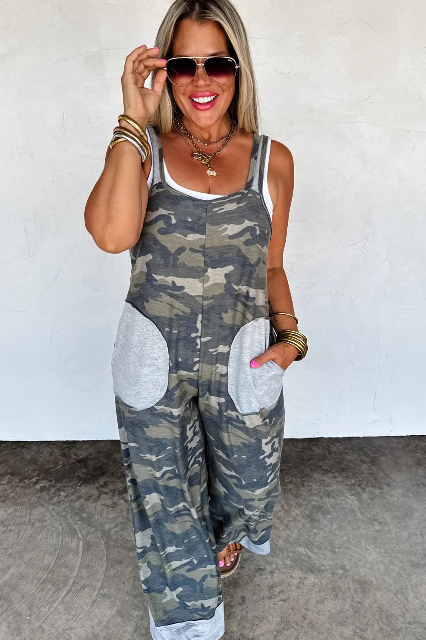 Ricki Camo Romper - Roaming Gypsy Boutique