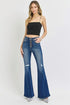 RISEN Distressed Button - Fly Flare Jeans - Roaming Gypsy Boutique