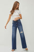 RISEN Full Size High Rise Distressed Wide Leg Jeans - Roaming Gypsy Boutique