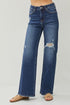 RISEN Full Size High Rise Distressed Wide Leg Jeans - Roaming Gypsy Boutique