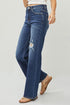 RISEN Full Size High Rise Distressed Wide Leg Jeans - Roaming Gypsy Boutique