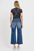 RISEN Full Size Knotted Strap Denim Overalls with Pockets Plus Size - Roaming Gypsy Boutique