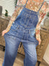RISEN Full Size Knotted Strap Denim Overalls with Pockets Plus Size - Roaming Gypsy Boutique