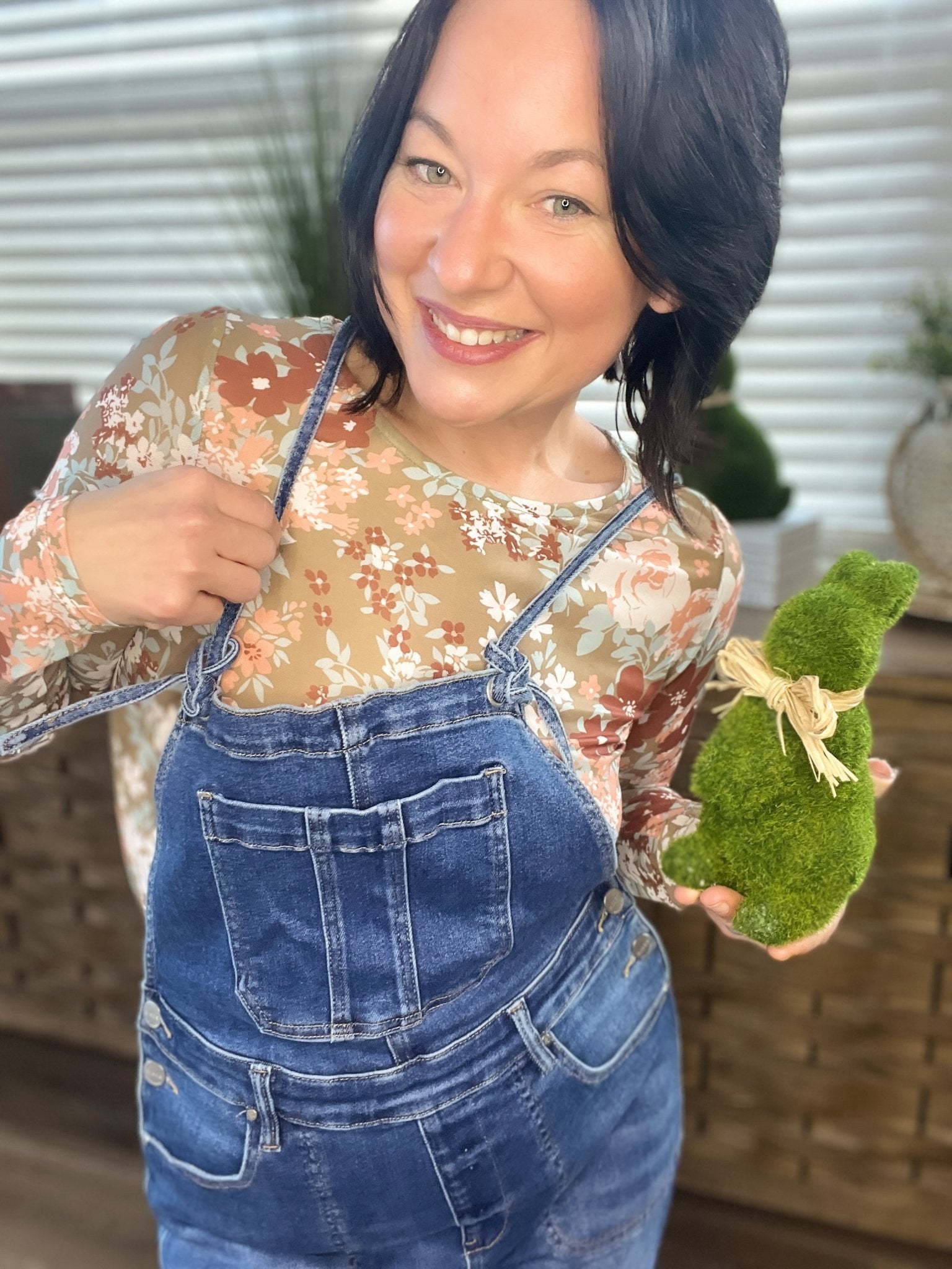 RISEN Full Size Knotted Strap Denim Overalls with Pockets Plus Size - Roaming Gypsy Boutique