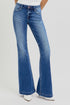 RISEN Full Size Low Rise Flare Jeans with Pockets - Roaming Gypsy Boutique