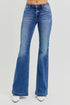 RISEN Full Size Low Rise Flare Jeans with Pockets - Roaming Gypsy Boutique
