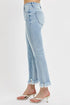 RISEN Full Size Raw Hem Distressed Cropped Flare Jeans Plus Size - Roaming Gypsy Boutique