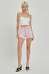 RISEN High Rise Distressed Denim Shorts - Roaming Gypsy Boutique