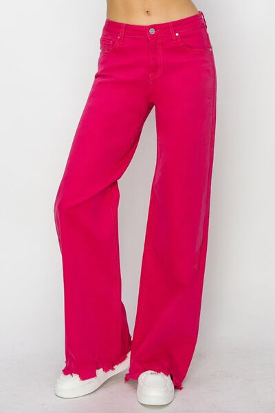 RISEN High Rise Wide Leg Jeans - Roaming Gypsy Boutique