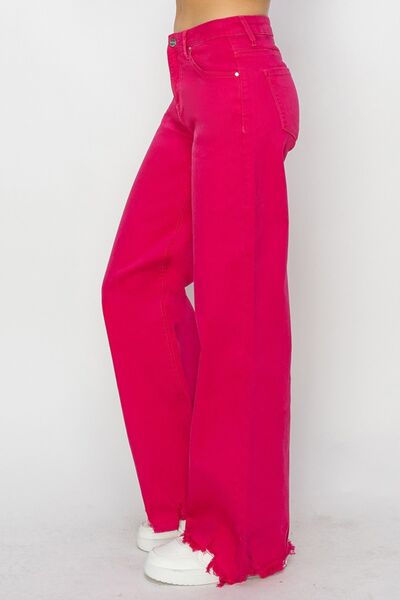 RISEN High Rise Wide Leg Jeans - Roaming Gypsy Boutique
