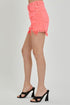 RISEN Raw Hem Asymmetrical Waist Denim Shorts - Roaming Gypsy Boutique