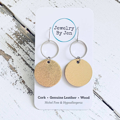 Round Mixed Metals Earrings - Roaming Gypsy Boutique