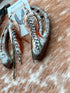Round Up Feather Earrings | Rose Gold w/ Black & White - Roaming Gypsy Boutique