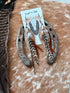 Round Up Feather Earrings | Rose Gold w/ Black & White - Roaming Gypsy Boutique
