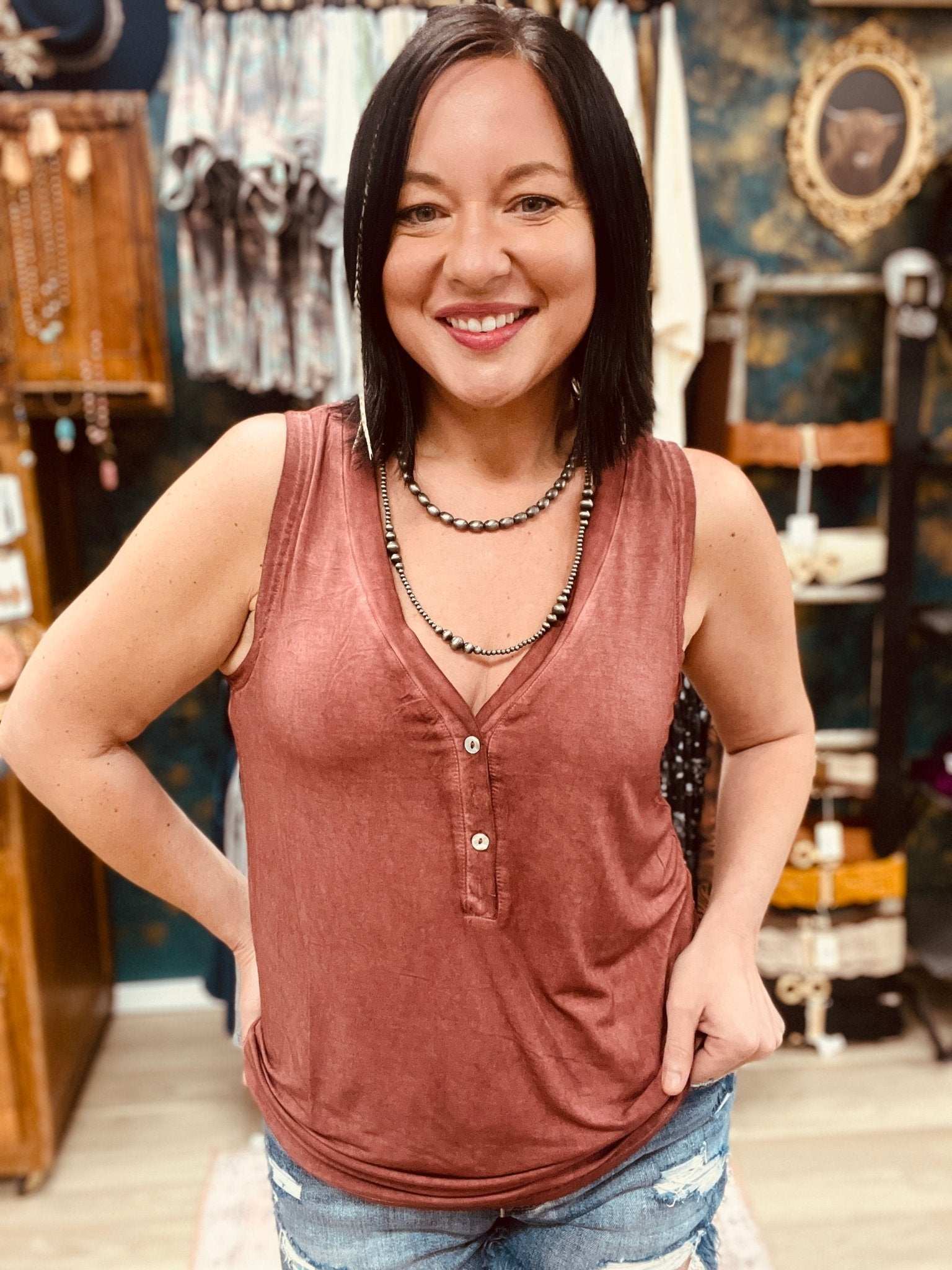 Rustic Berry Rave Tank - Roaming Gypsy Boutique