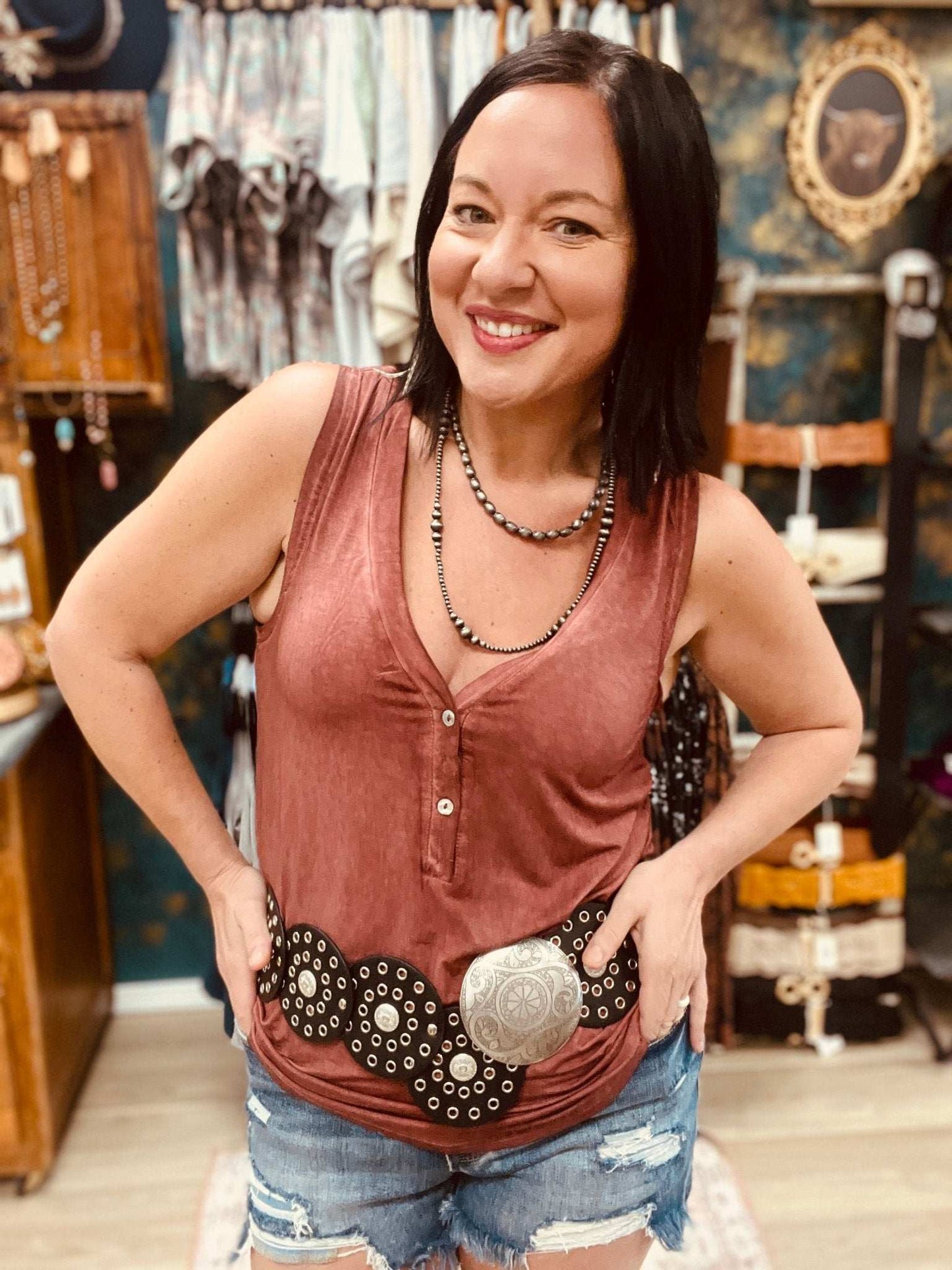 Rustic Berry Rave Tank - Roaming Gypsy Boutique