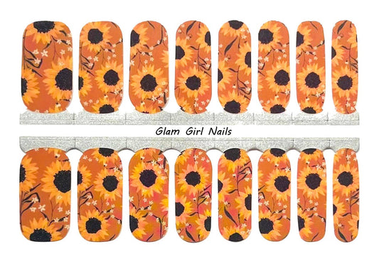 Rustic Sunflowers Spring Nail Wraps - Roaming Gypsy Boutique