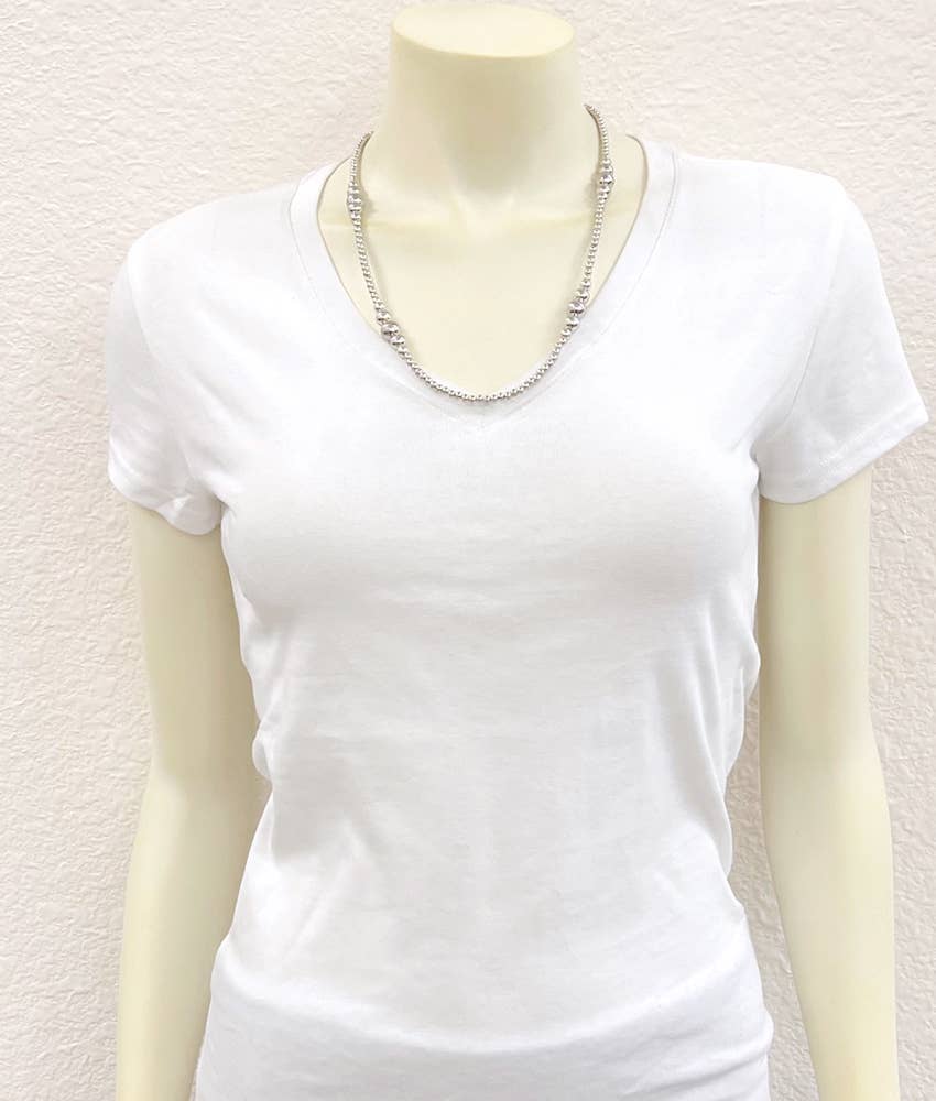 Silver Navajo Bead Necklace - Roaming Gypsy Boutique