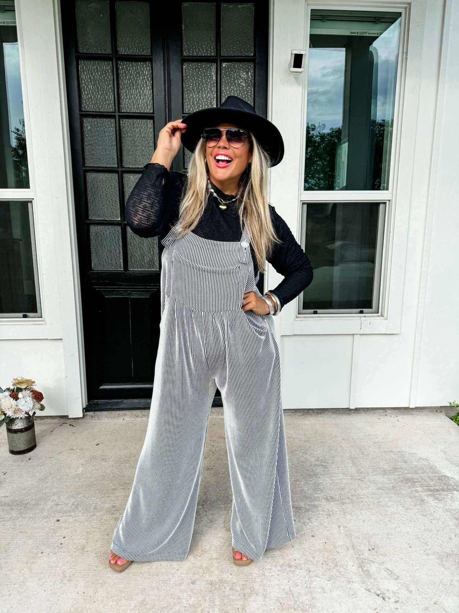 Sin City Ribbed Overalls - Roaming Gypsy Boutique