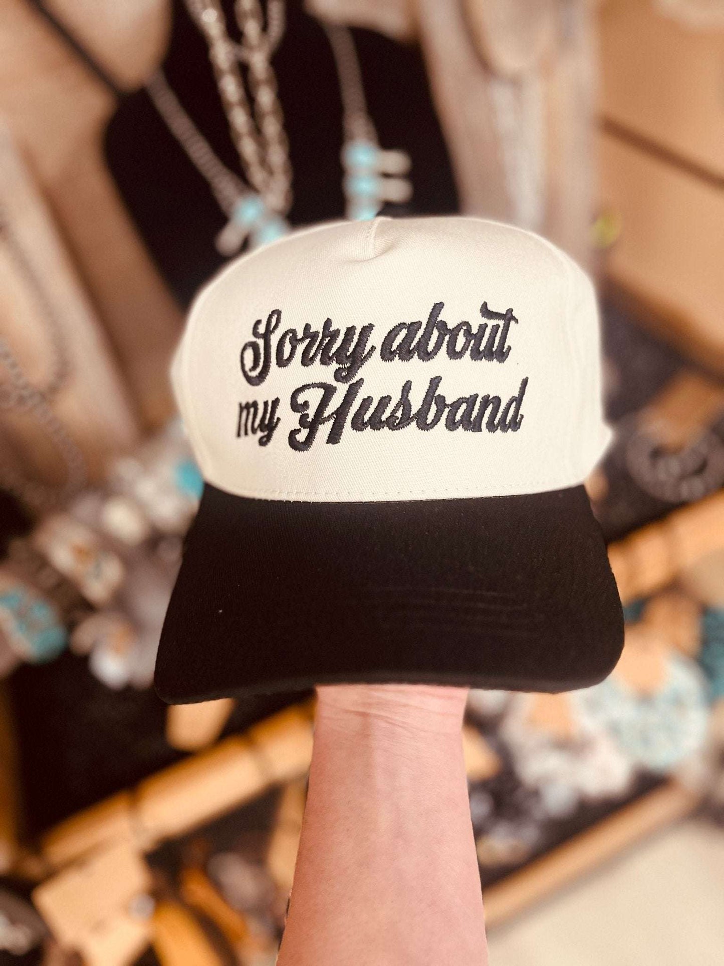 Sorry about my Husband Trucker Hats - Roaming Gypsy Boutique