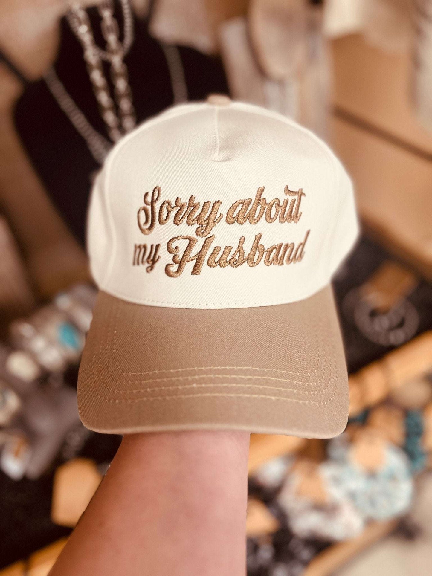 Sorry about my Husband Trucker Hats - Roaming Gypsy Boutique