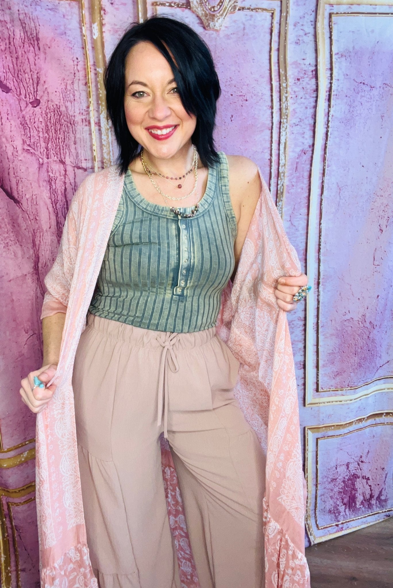 Soulful Henley Tank - Roaming Gypsy Boutique